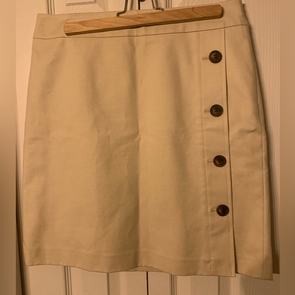 Ann Taylor Elegant Beige Pencil Skirt (SZ 8)